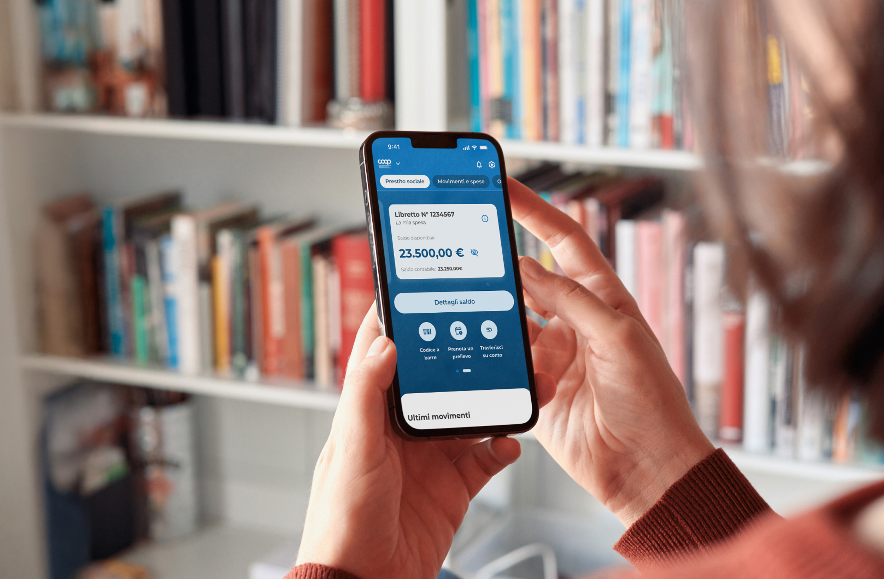Mockup Prestito in app Coop